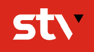 STV logo - red background